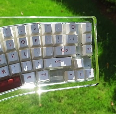 Silent RedX - Bows® Crystal Wireless Ergonomic Keyboard （Pre - order）KeyboardWindows