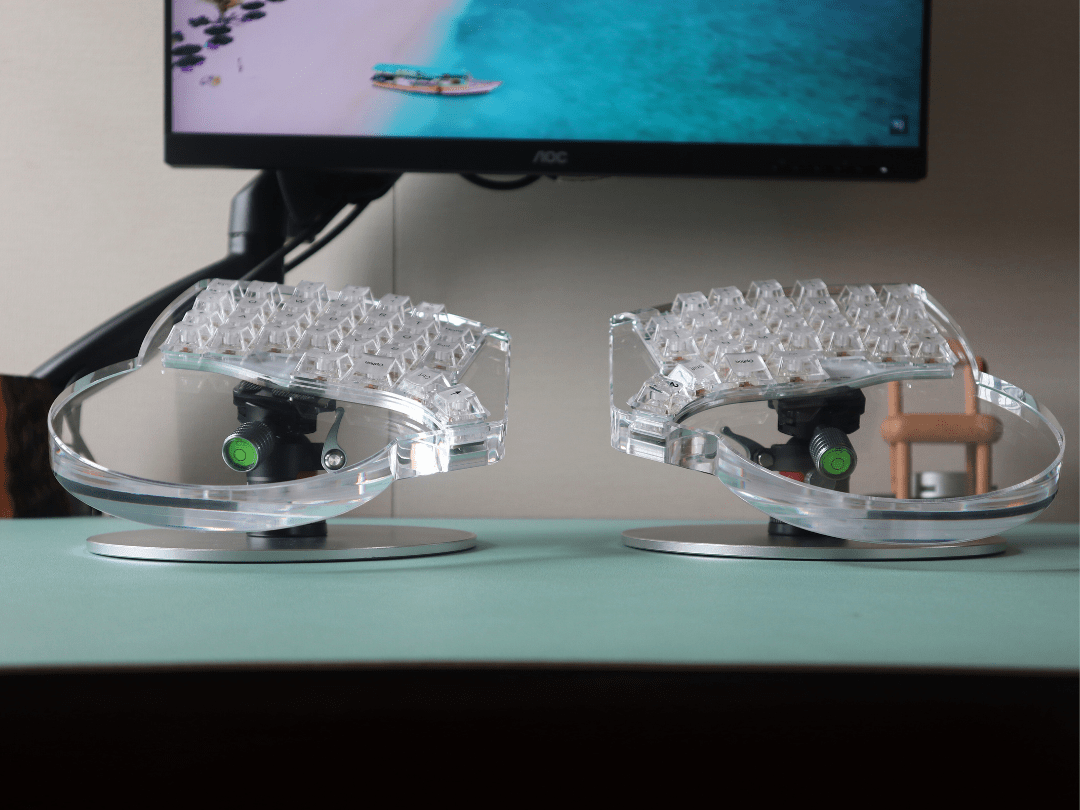 Gateron Silent RedX - Bows® Surfing Split Ergonomic Keyboard - PRE - ORDER IKeyboard