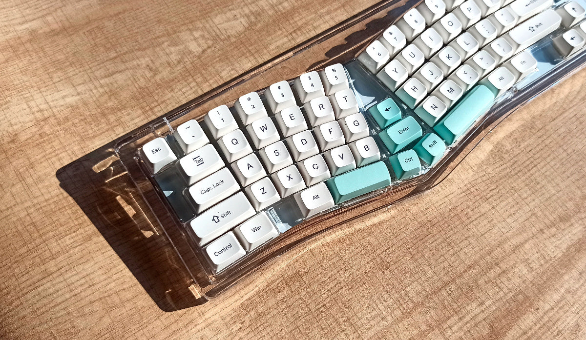 X-Bows Crystal Ergonomic Keyboard in the Sunlight